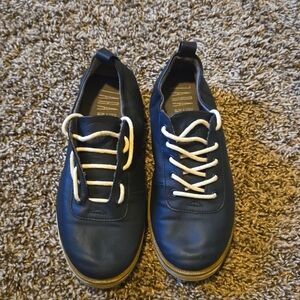 Zara boys navy blue casual dress shoe size 2